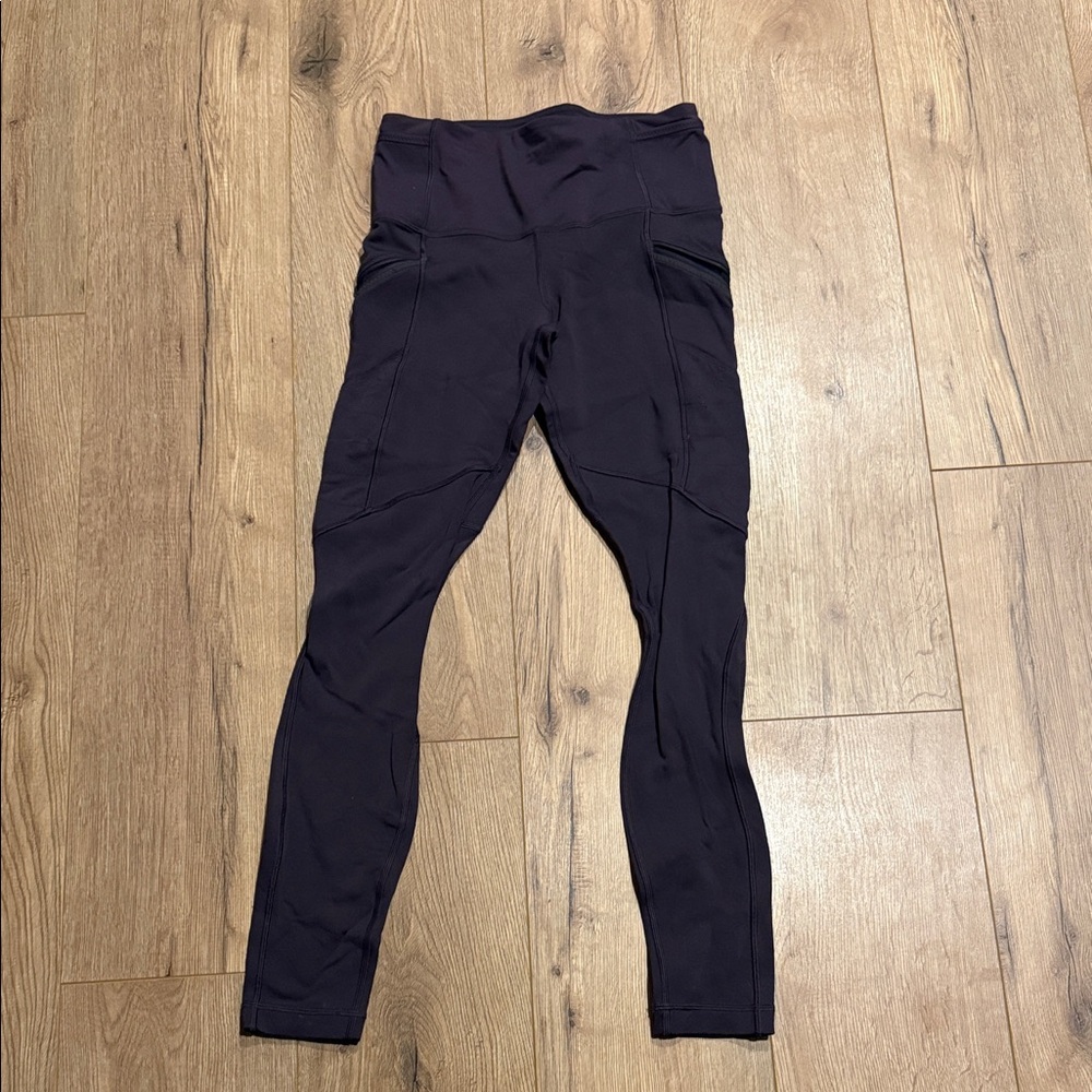 Lululemon Athletica Dark Gray Leggings Fleece Lined